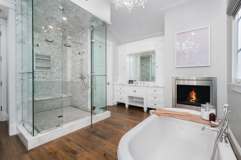 Luxury Shower with Glass Doors